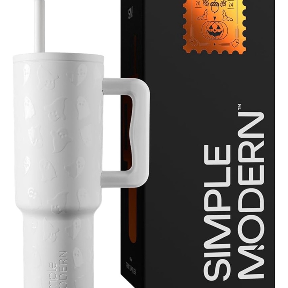 Simple Modern White Tumbler with Handle